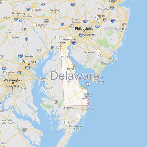 Delaware state map