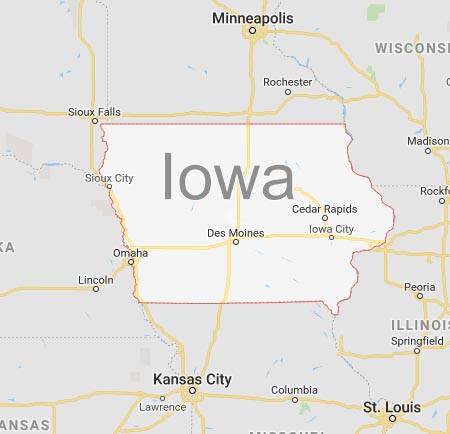 Iowa state map